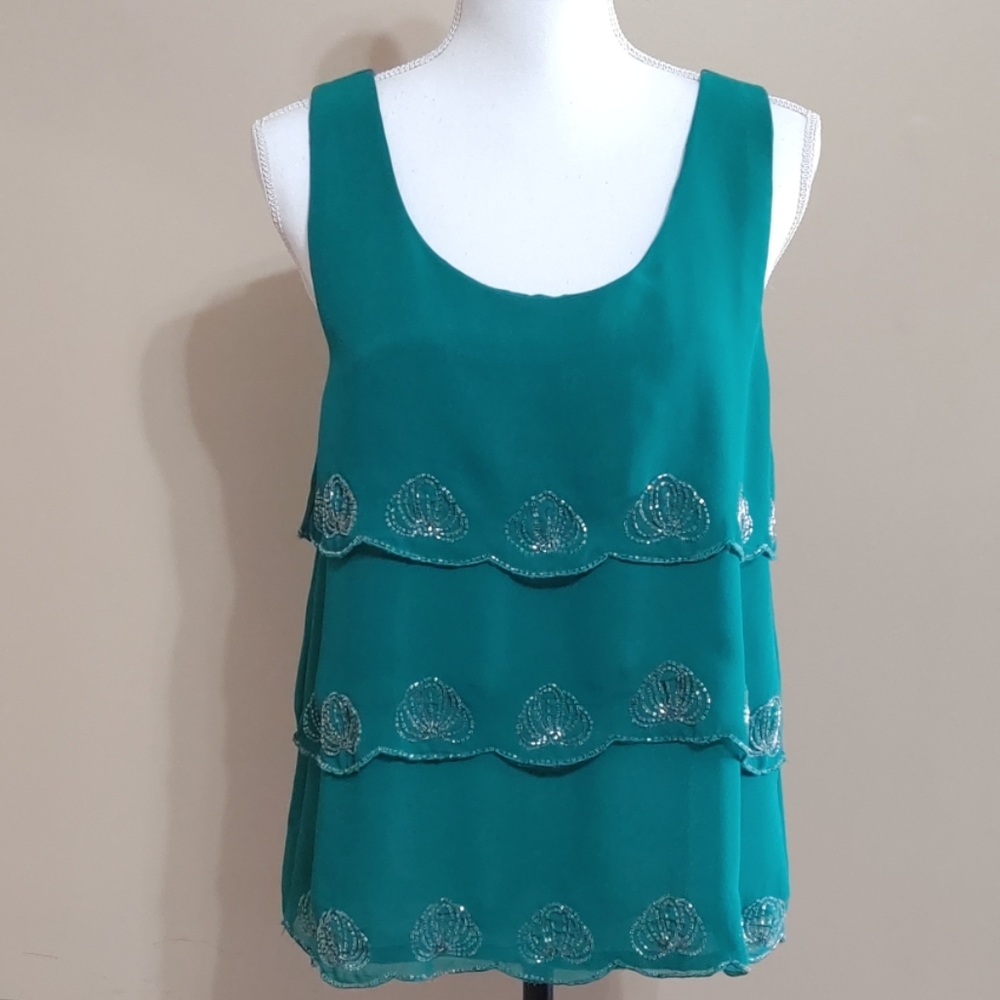 Forever 21 Emerald Green Three Tier Too